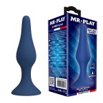 MR PLAY - PLUG ANAL DE SILICONE FINO AZUL L